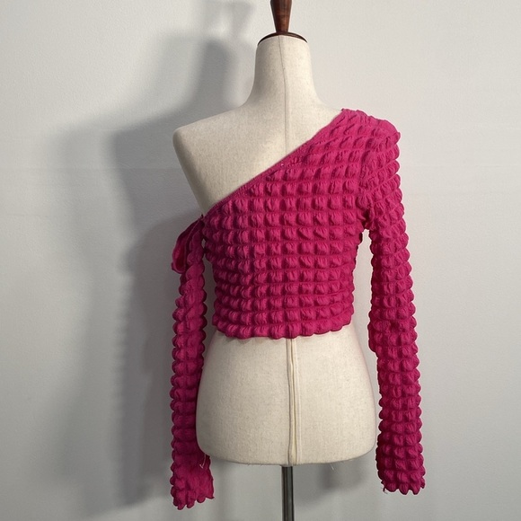 Fashion Nova Popcorn Pant Set Flare Medium Barbiecore - Picture 10 of 13